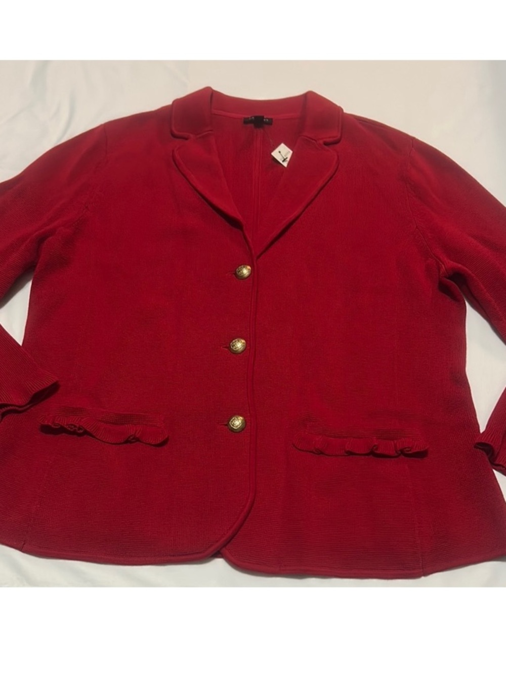 Talbots Knit Blazer Structured Cardigan Jacket L NWT